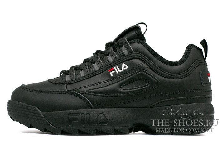 Кроссовки Fila Disruptor 2 Winter Black Full  черные, кожаные
