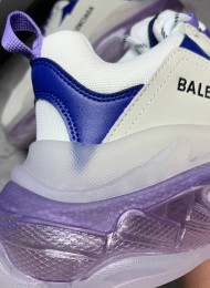 Кроссовки Balenciaga Triple S Clear Sole Grey Blue живое фото 4