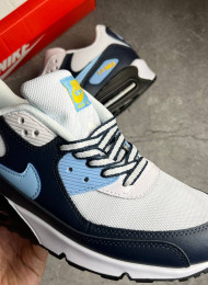 Кроссовки Nike Air Max 90 Dark Blue White живое фото 3